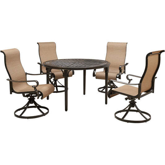 hanover-brigantine-5-piece-4-sling-swivel-chairs-and-50-inch-round-cast-table-brigdn5pcswrd