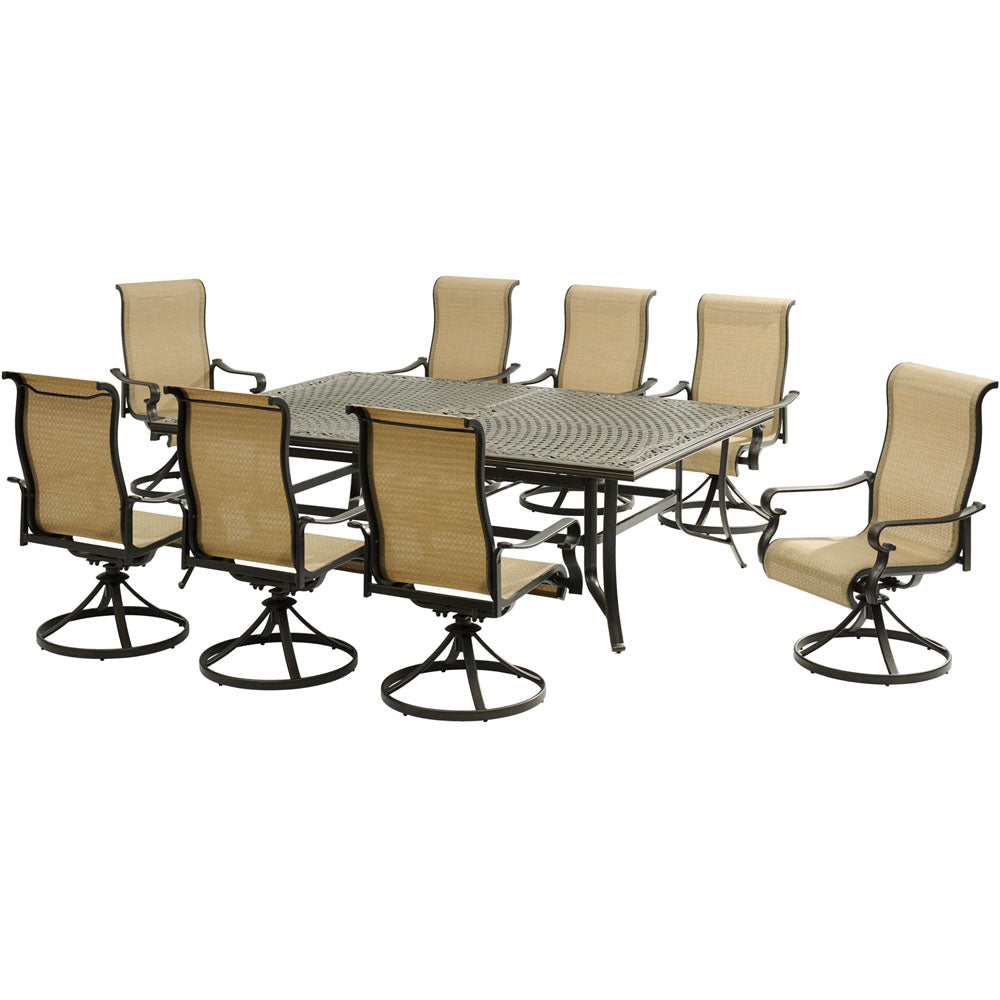 hanover-brigantine-9-piece-8-sling-swivel-rockers-60x84-inch-cast-dining-table-brigdn9pcsw8