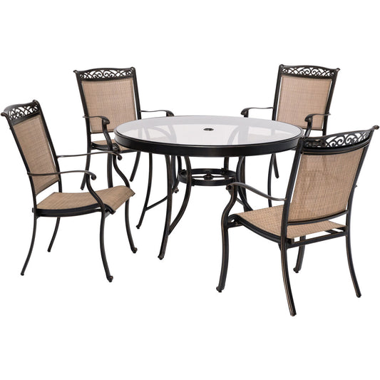 Hanover Fontana 5 piece Patio dining set Round table - M&K Grills