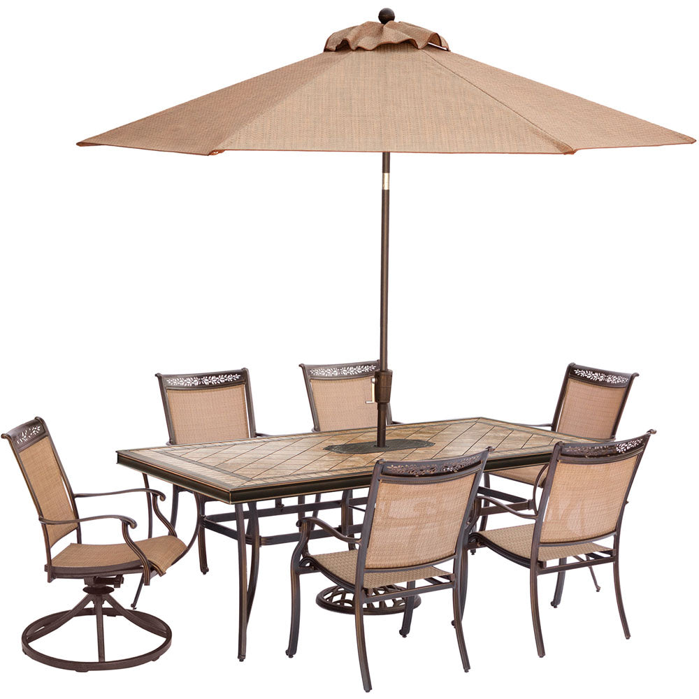 hanover-fontana-7-piece-4-sling-chairs-2-sling-swivel-rockers-40x68-inch-tile-table-umbrella-base-fntdn7pcswtn2-su