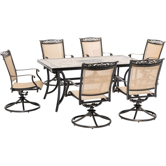 hanover-7-piece-dining-set-40x68-inch-tile-top-table-6-sling-swivel-rockers-cover-fntdn7pcswtn-sc