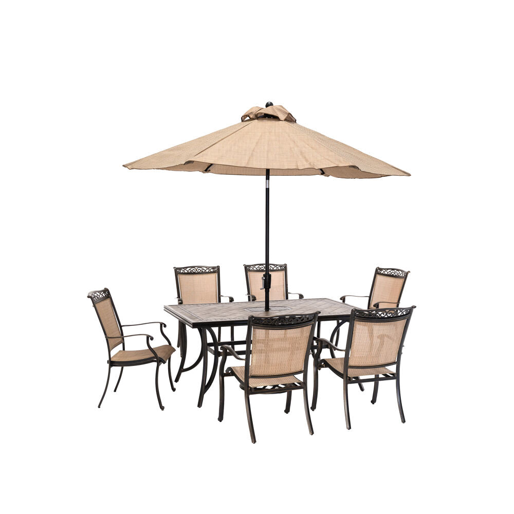 hanover-fontana-7-piece-6-sling-dining-chairs-40x68-inch-tile-top-table-umbrella-base-fntdn7pctn-su