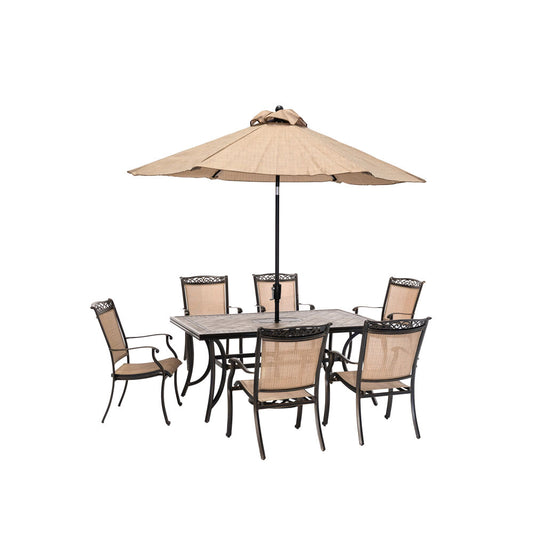 hanover-fontana-7-piece-6-sling-dining-chairs-40x68-inch-tile-top-table-umbrella-base-fntdn7pctn-su