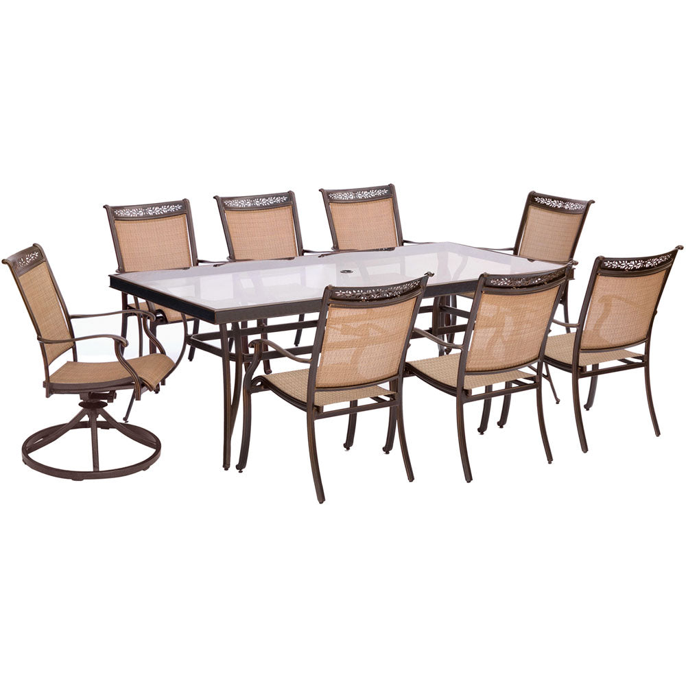 hanover-9-piece-dining-set-42x84-inch-glass-top-table-6-sling-chairs-2-sling-swivel-rockers-cover-fntdn9pcswg-2-sc