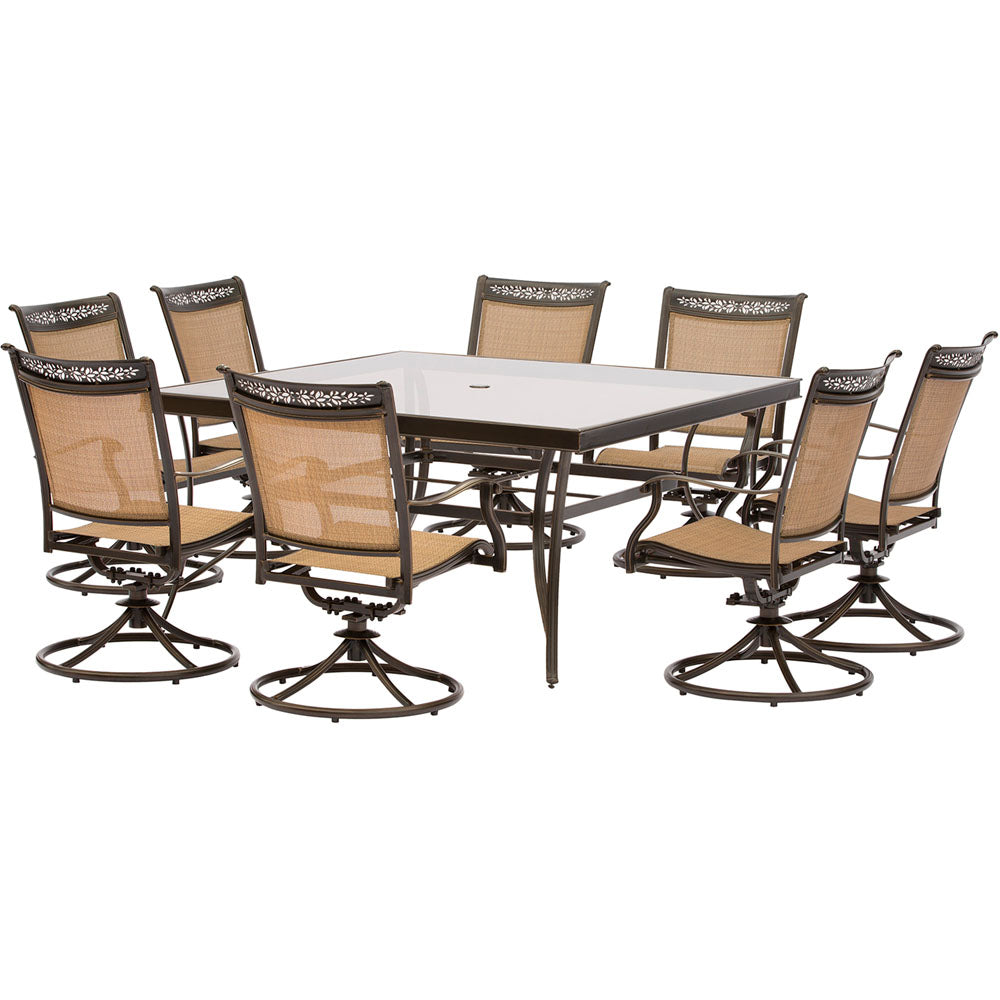 hanover-9-piece-dining-set-60-inch-square-glass-top-table-8-sling-swivel-rockers-cover-fntdn9pcswsqg-sc