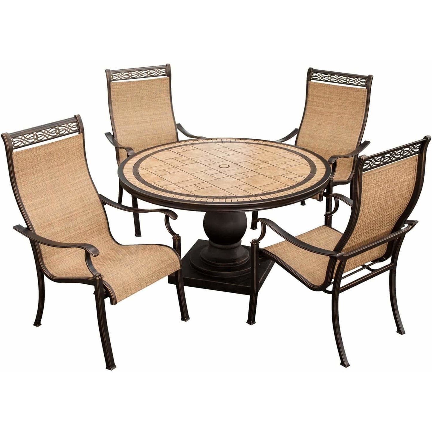 Hammond Brandywine 5Pc Outdoor Dining Set 4 Seats, Round Table - M&K Grills