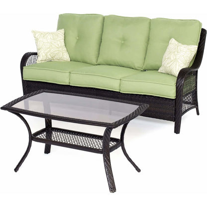 Hammond Brentwood Outdoor Conversation Set Sofa and Coffee Table - M&K Grills