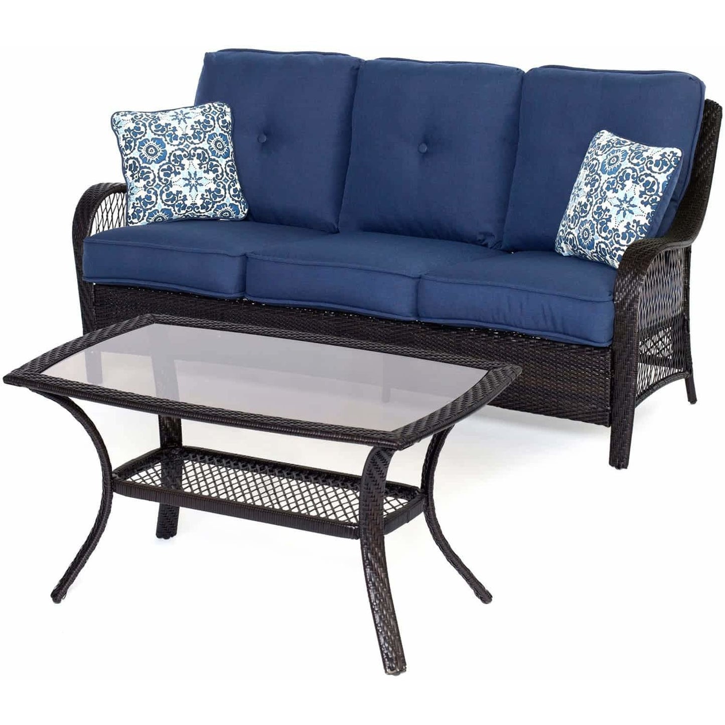 Hammond Brentwood Outdoor Conversation Set Sofa and Coffee Table - M&K Grills