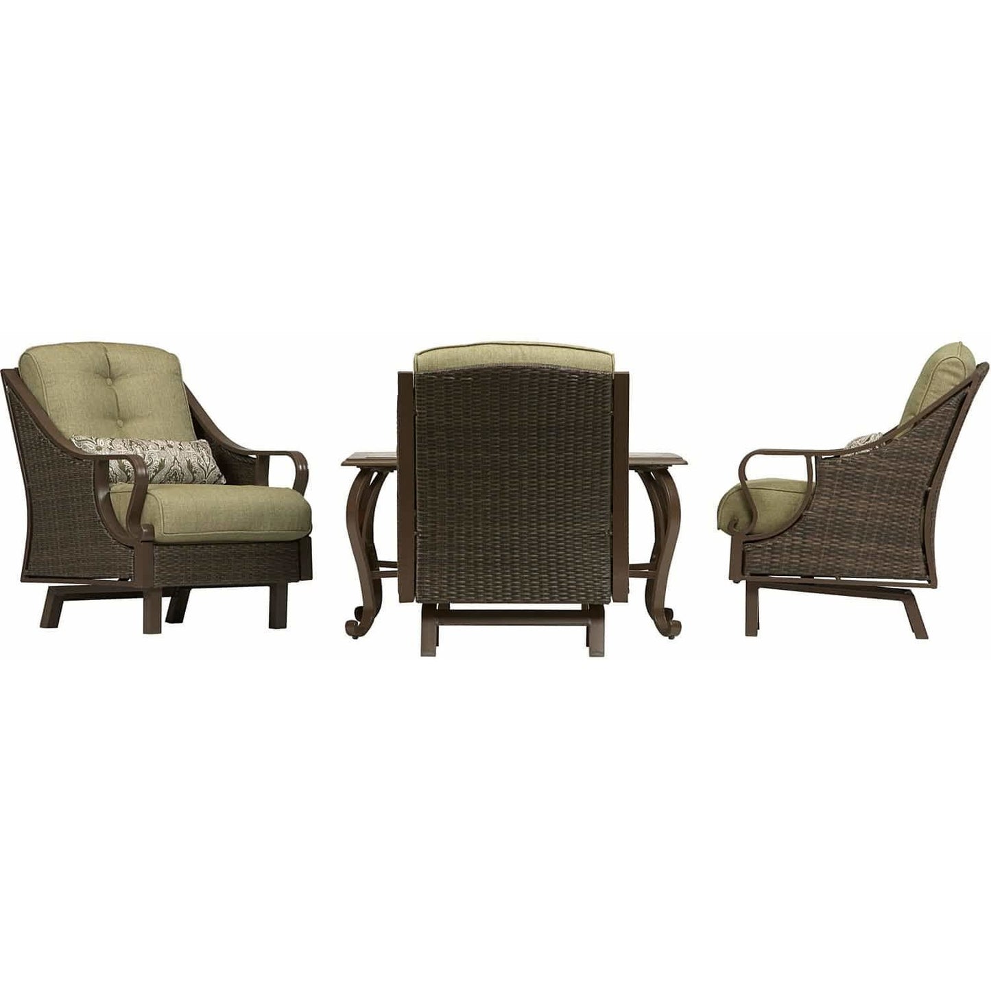 Hammond Casitas 4Pc Outdoor Sofa Set Sofa 2 Glider Chairs Coffee Table - M&K Grills