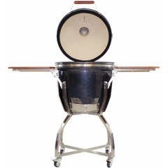 Heat 19&Prime; ceramic kamado grill with accessories &amp; cart HTK&#45;19CSCA - M&K Grills