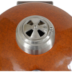 Heat 19 Inch Ceramic Kamado Grill with Shelves and Cart, Rust