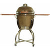 Image of Heat 19 Inch Kamado Char Grill, with cart, shelves and Cover, Sand - M&K Grills