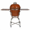 Image of Heat 19 Inch Ceramic Kamado Char Grill, Cover, Rust - M&K Grills