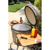 Image of Heat 19 Inch Ceramic Kamado Grill with Shelves Cart, Sand - M&K Grills