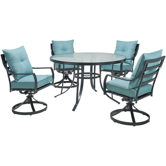 hanover-lavallette-5-piece-4-swivel-dining-chairs-and-round-glass-table-lavdn5pcswrd-blu