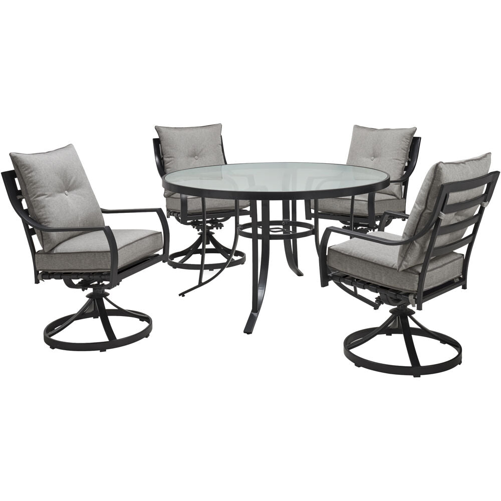 hanover-lavallette-5-piece-4-swivel-dining-chairs-and-round-glass-table