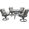 Image of hanover-lavallette-5-piece-4-swivel-dining-chairs-and-round-glass-table