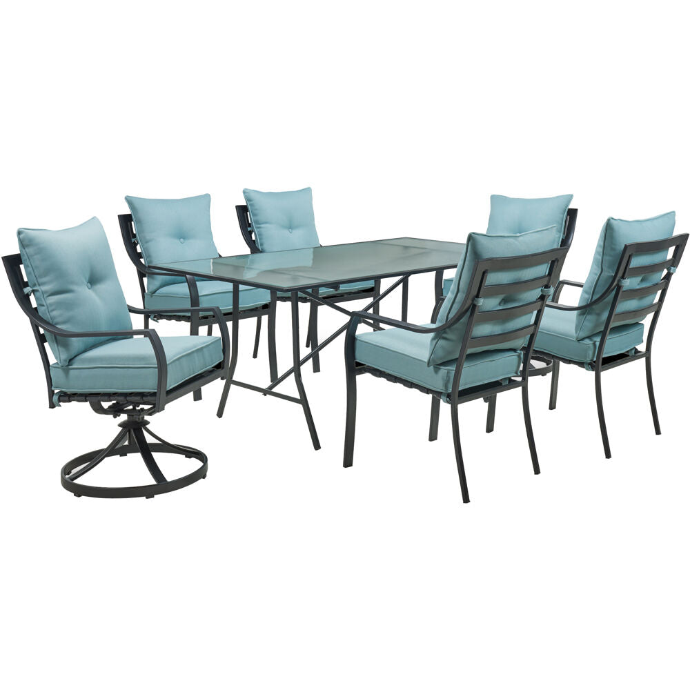 hanover-lavallette-7-piece-4-dining-chairs-2-swivel-dining-chairs-rectangle-glass-table-lavdn7pcsw2-blu