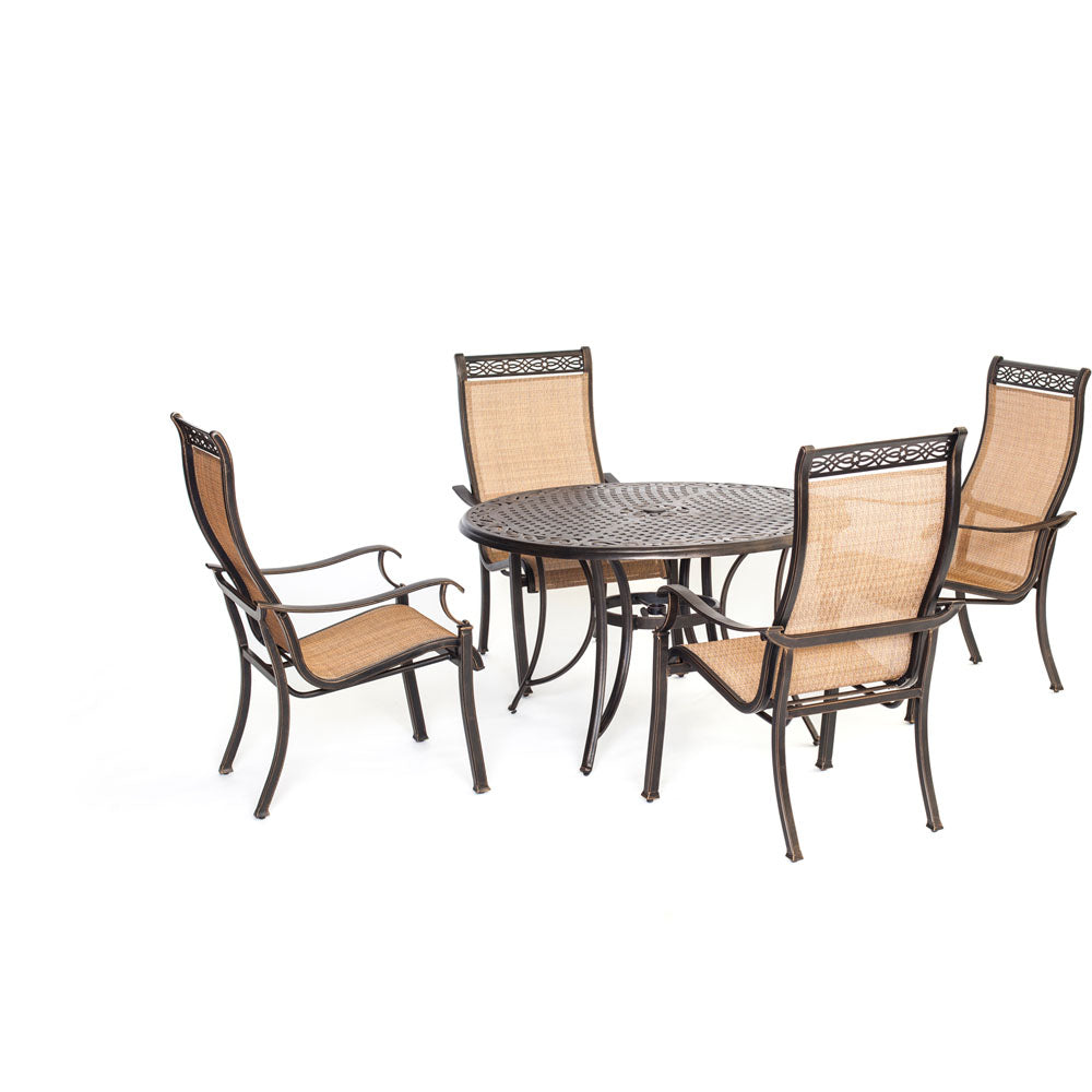 hanover-manor-5-piece-4-sling-dining-chairs-48-inch-round-cast-table-mandn5pc