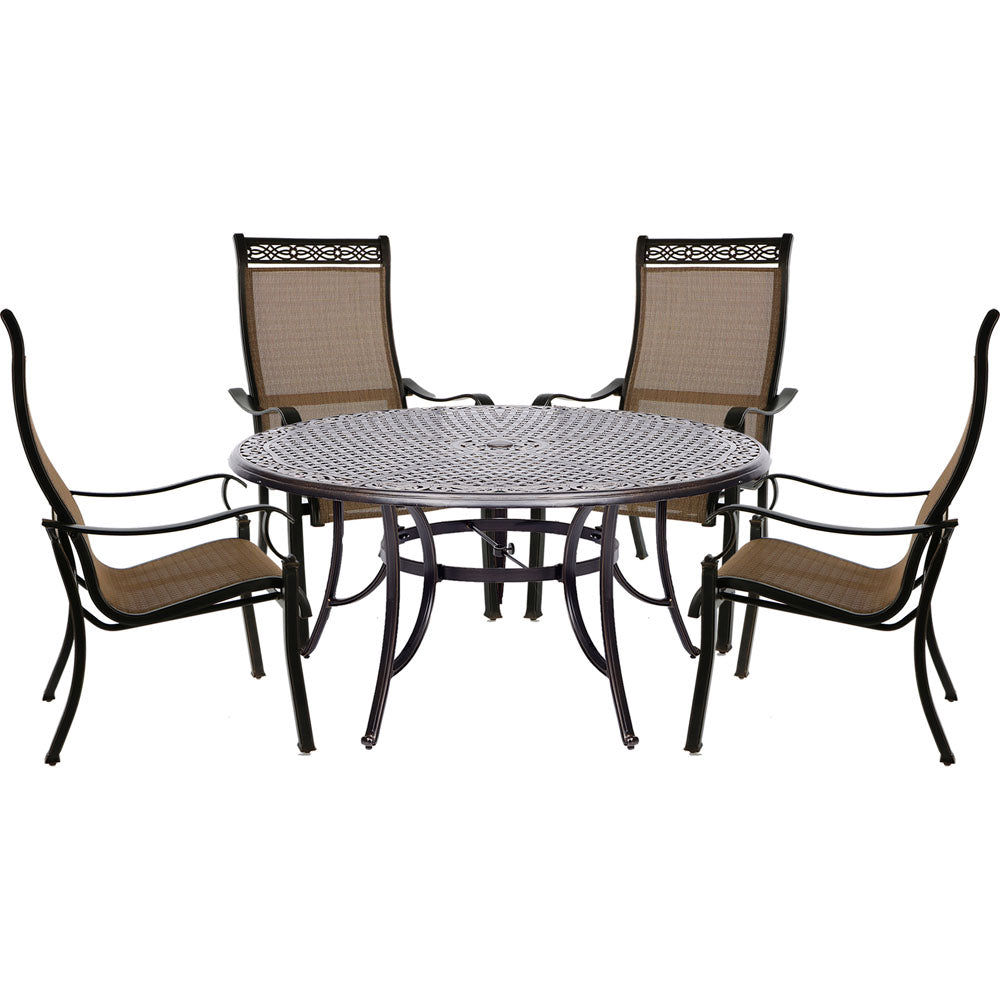 hanover-manor-5-piece-4-sling-dining-chairs-60-inch-round-cast-table-mandn5pcrd