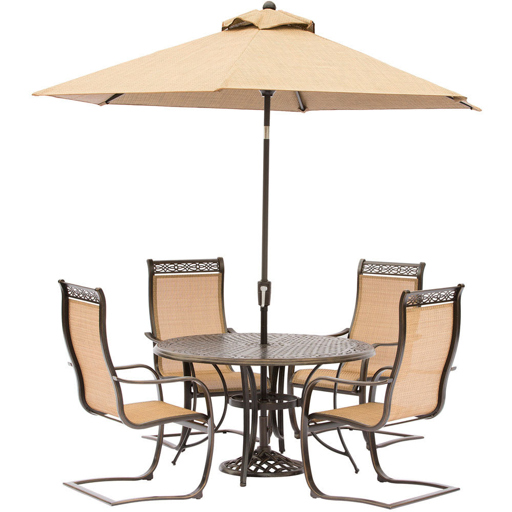 hanover-manor-5-piece-4-c-spring-chairs-48-inch-round-cast-table-umbrella-base-mandn5pcsp-su