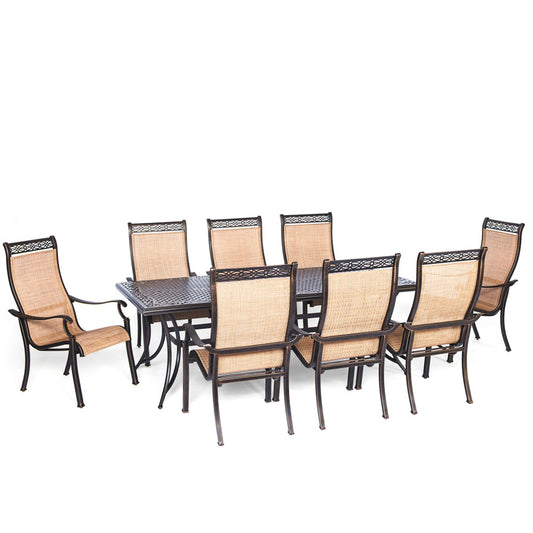 hanover-manor-9-piece-8-sling-dining-chairs-42x84-inch-cast-table-mandn9pc