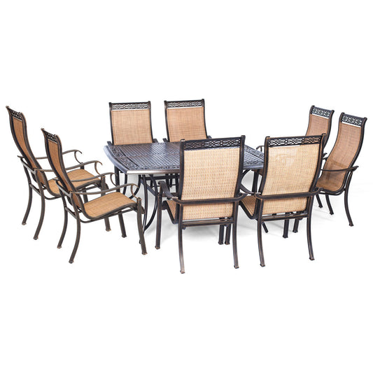 hanover-manor-9-piece-8-sling-dining-chairs-60-inch-square-cast-table-mandn9pcsq