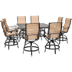 hanover-manor-9-piece-8-counter-height-swivel-sling-chairs-and-60-inch-square-cast-table-mandn9pcsq-br
