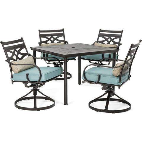 hanover-montclair-5-piece-4-swivel-rockers-40-inch-square-dining-table-mclrdn5pcsqsw4-blu