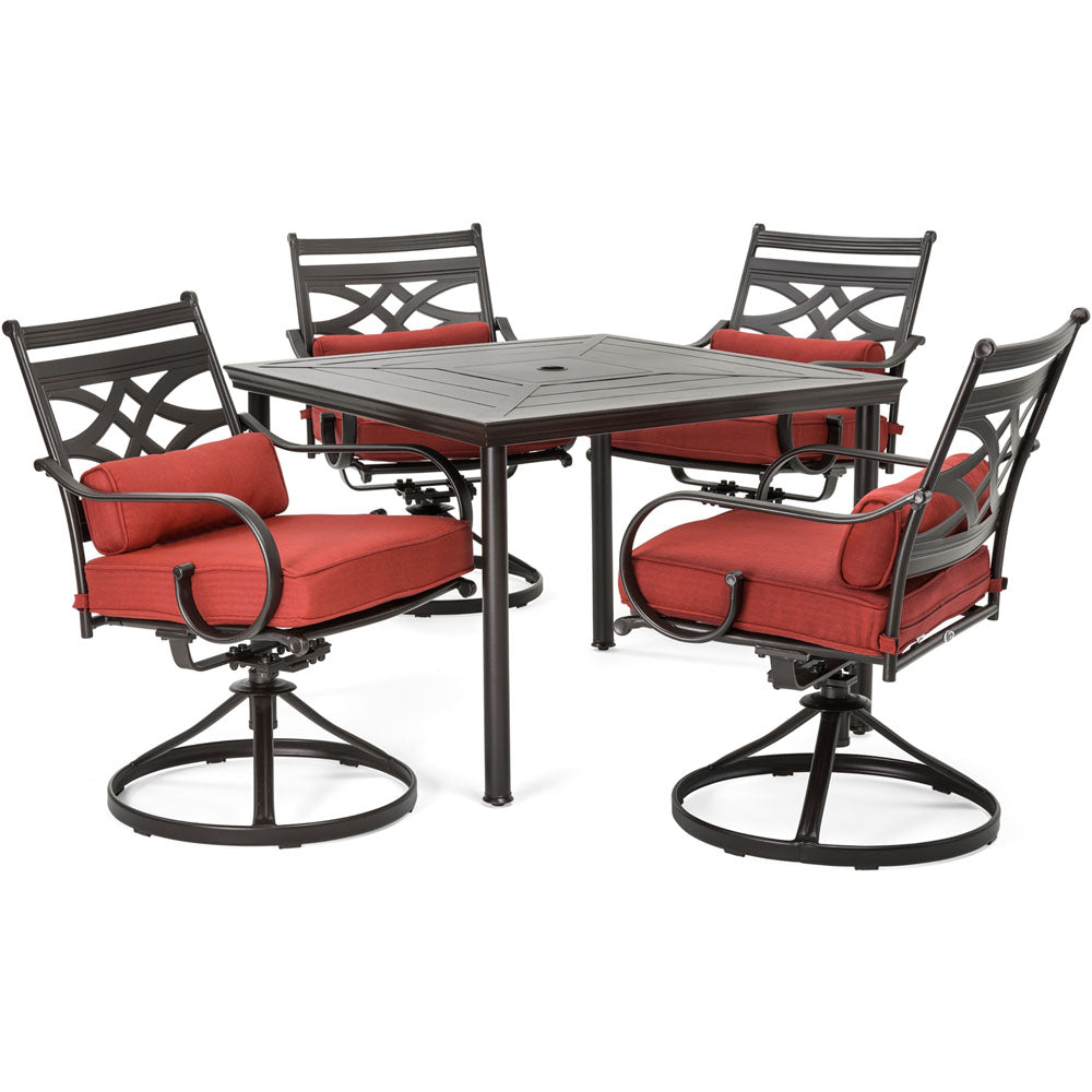 hanover-montclair-5-piece-4-swivel-rockers-40-inch-square-dining-table-mclrdn5pcsqsw4-chl