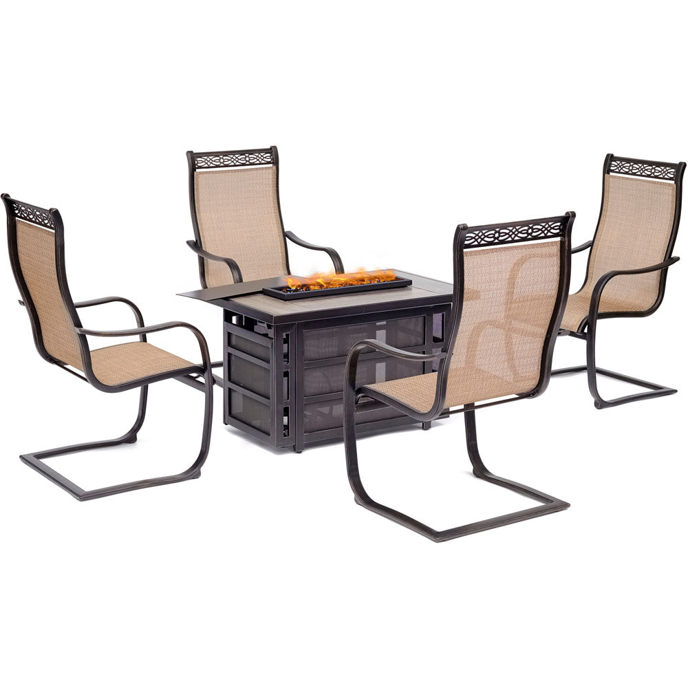 hanover-monaco-5-piece-fire-pit-4-c-spring-chairs-rectangle-kd-fire-pit-with-tile-mon5pcrecsp4fp