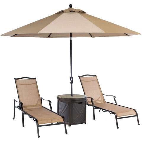 hanover-monaco-3-piece-set-2-sling-chaise-lounges-25-inch-round-tile-umbrella-table-and-umbrella-monchs3pc-rt-su