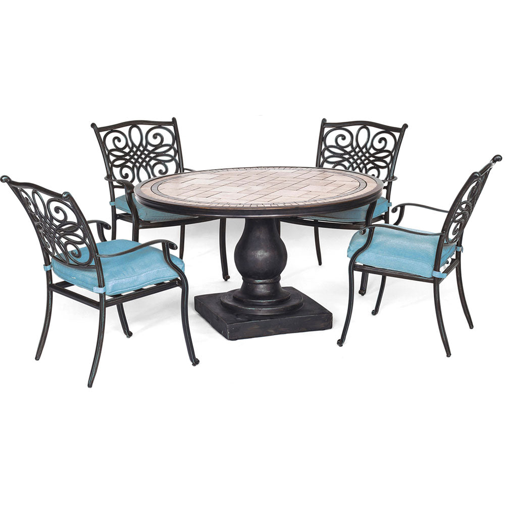 hanover-monaco-5-piece-4-cushion-dining-chairs-51-inch-round-tile-top-table-mondn5pc-blu