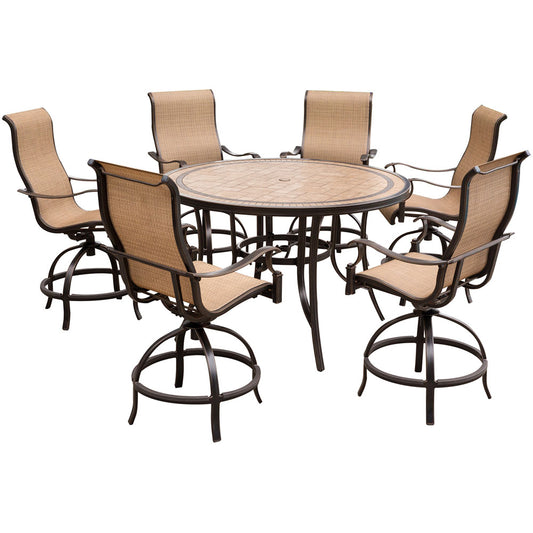 hanover-monaco-7-piece-6-sling-swivel-counter-height-chairs-56-inch-round-tile-table-36-inch-height-mondn7pcbr