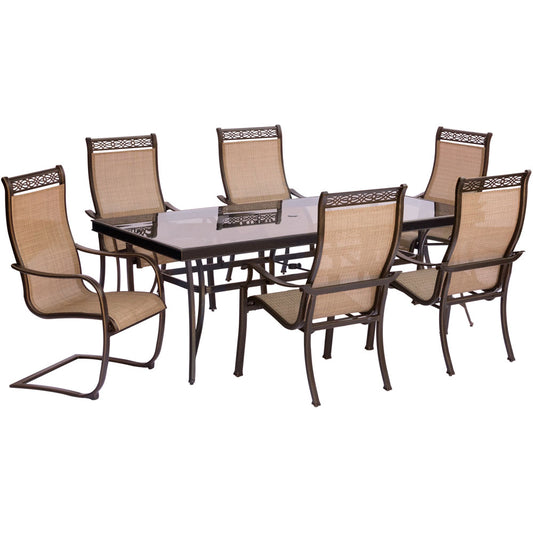 hanover-monaco-7-piece-4-sling-dining-chairs-2-c-spring-chairs-42x84-inch-glass-top-table-mondn7pcsp2g