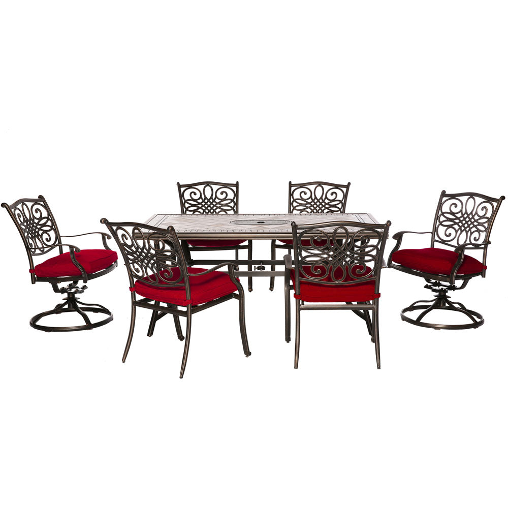hanover-monaco-7-piece-4-cushion-dining-chairs-2-cushion-swivel-chairs-40x68-inch-tile-top-table-mondn7pcsw-2-red