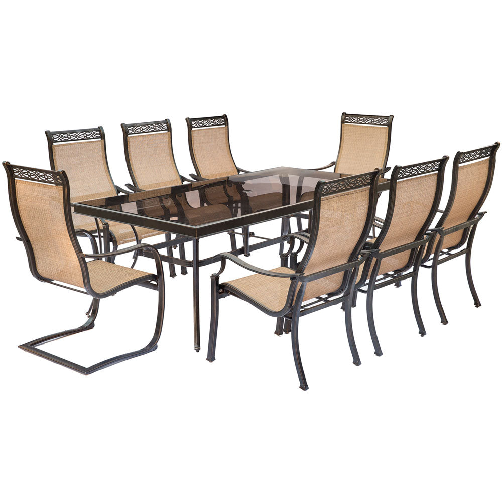 hanover-monaco-9-piece-6-sling-dining-chairs-2-c-spring-chairs-42x84-inch-glass-table-mondn9pcsp2g