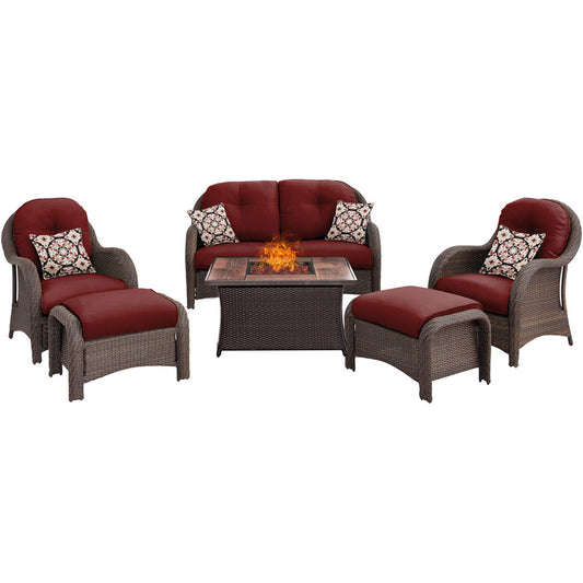 hanover-newport-6-piece-fire-pit-set-with-wood-grain-tile-top-newpt6pcfp-red-wg