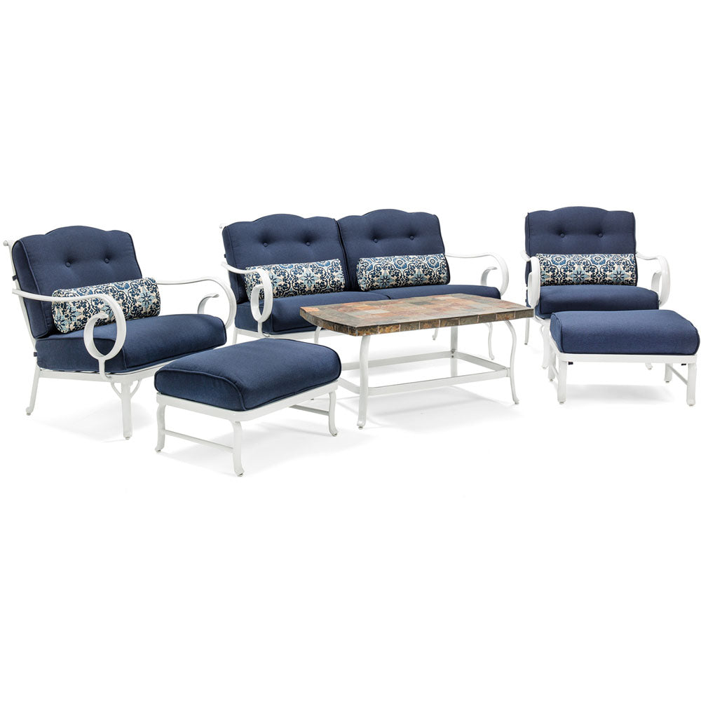 hanover-6-piece-seating-set-with-aluminum-frame-with-white-finish-stone-top-coffee-table-ocecst6pc-nvy