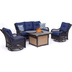 hanover-orleans-4-piece-fire-pit-sofa-2-cushioned-swivel-rockers-cast-top-fire-pit-orl4pccfpsw2-nvy
