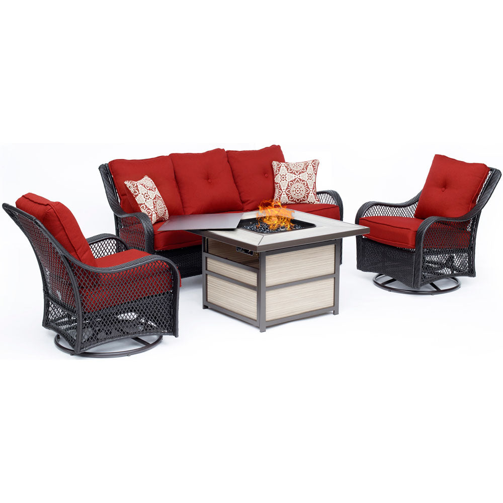 hanover-orleans-4-piece-fire-pit-2-swivel-gliders-sofa-square-kd-fire-pit-with-tile-orl4pcsqfp-bry