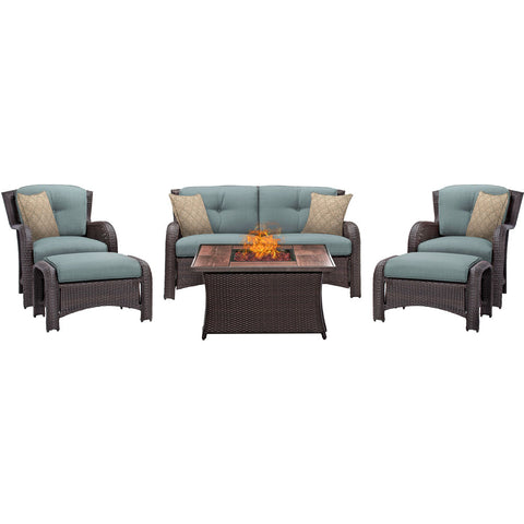 hanover-strathmere-6-piece-fire-pit-set-with-wood-grain-tile-top-strath6pcfp-blu-wg