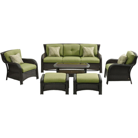 hanover-strathmere-6-piece-sofa-2-side-chairs-2-ottomans-woven-coffee-table-strath6pc-s-grn