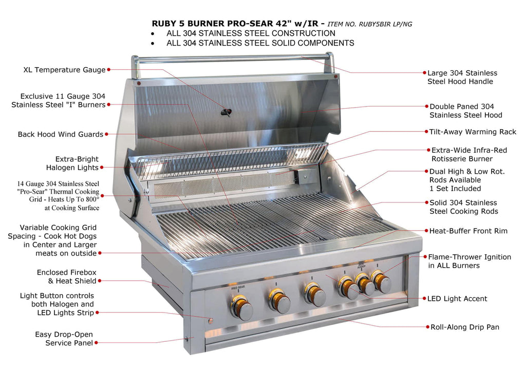 Prosear Infrared Indoor Built In Grills