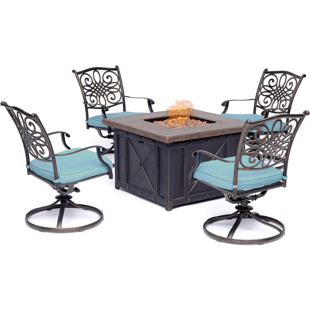hanover-traditions-5-piece-fire-pit-4-swivel-rockers-and-durastone-fire-pit-trad5pcdsw4fp-blu
