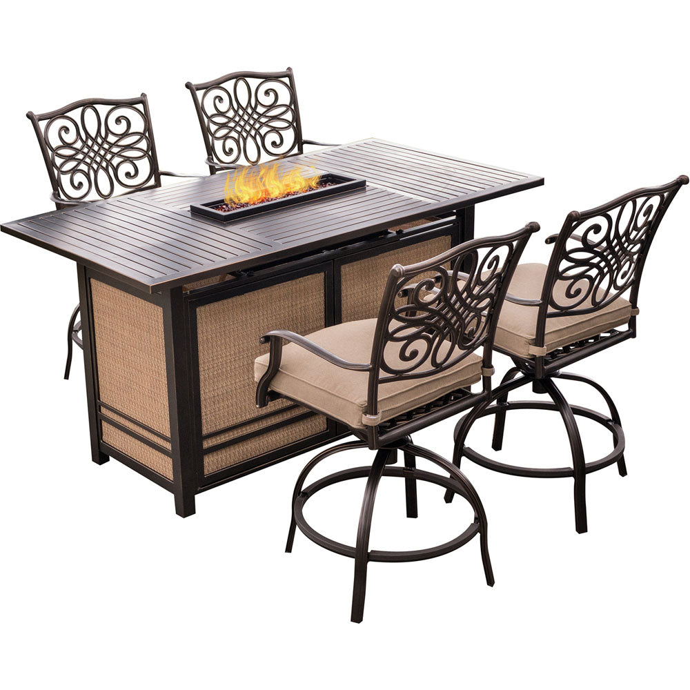 hanover-traditions-5-piece-fire-pit-high-dining-4-counter-swivel-rockers-1-fire-pit-table-trad5pcfpbr