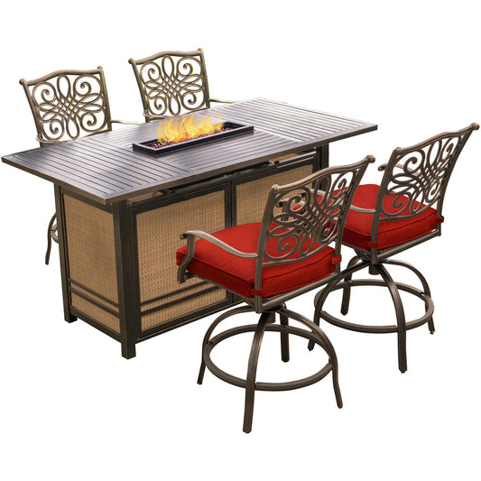 hanover-traditions-5-piece-fire-pit-high-dining-4-counter-swivel-rockers-1-fire-pit-tabl-trad5pcfpbr-red