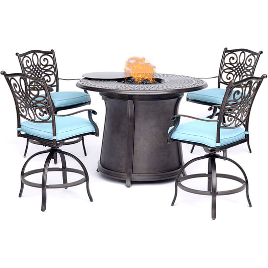 hanover-5-piece-high-fire-pit-set-4-swivel-chairs-48-inch-round-cast-top-fire-pit-table-trad5pcfprd-br-b