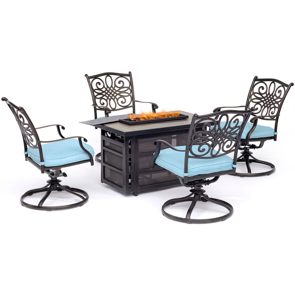hanover-traditions-5-piece-fire-pit-4-swivel-rockers-rectangle-kd-fire-pit-with-tile-trad5pcrecsw4fp-blu