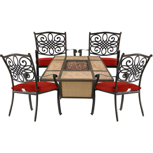hanover-traditions-5-piece-fire-pit-4-dining-chairs-and-tile-top-fire-pit-trad5pctfp-red